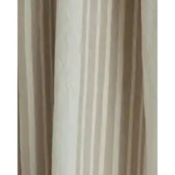 Quince Coastal Stripe Linen Cotton Room Darkening Curtain 48x96 - 2 Panels - Picture 6 of 8